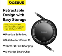 سلك تايب سي شحن سريع من بيسوس Free2Draw صغيرUSB-C...