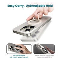 مسكة جوال مغناطيسي بحلقة اصبع من السيليكون، متوافق...