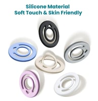 مسكة جوال مغناطيسي بحلقة اصبع من السيليكون، متوافق...