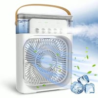 مروحة وفواحة متنقلة ترطب لك الجو بـ3 سرعات و7 ألوا...