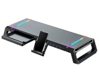 حامل شاشة الكمبيوتر بإضاءة RGB للألعاب قابلة للطي...