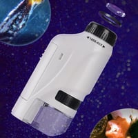 مجهر مايكروسكوب متنقل مع ضوء LED، عدسة مجهر جيب لل...