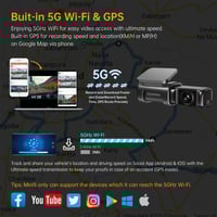 كاميرا سيارة داش كام 4K MINI5 4G امامية تدعم شريحة...