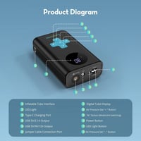 بطارية متنقلة مشغلة للسيارة بقوة 11200 ملي امبير م...