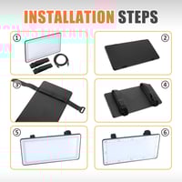 مرايا داخلية للسيارة مع اضاءات ليد تعمل بالشحن