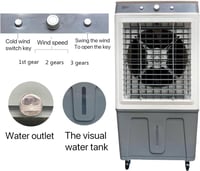 مكيف صحراوي متنقل لتبريد الهواء يعمل بالماء بقوة 2...