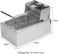 قلاية كهربائية عميقة 6 لتر متعددة الوظائف من الستا...