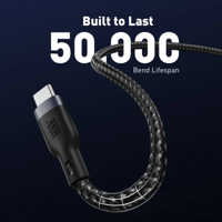 كيبل شحن فايبر تايب سي الى تايب سي 2 متر بقوة 60 و...