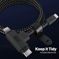 كيبل شحن 2 في 1 تايب سي الى تايب سي و لايتننج 1 مت...