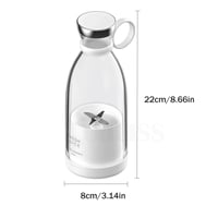 خلاط محمول ذكي وحافظة للسوائل 350مل تعمل بالشحن لا...