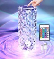 ابجورة اضاءة طاولة كرستالية LED 360ْ تعمل بالشحن م...