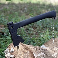 فأس يدوي للتخييم مع سكين حاد 11.8 انش وقطعة اشعال...