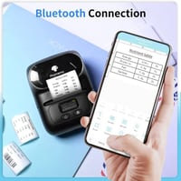 طابعة الملصقات الحرارية الذكية تعمل بالبلوتوث عن ط...