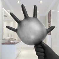 قفازات فينيل اسود اكس لارج (70) حبه