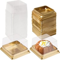 علب حلويات بلاستيك مقاس 9*9 سم (50) علبة