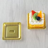 صحن بلاستيك مربع للحلويات (100) صحن