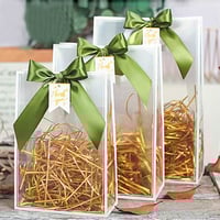 اكياس هدايا شفاف مقوى مقاس 26 (10) اكياس