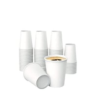 اكواب ورقية ابيض 8 اونص (50) كوب