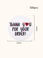 ملصقات Thank you for your orderعدد (500) ملصق