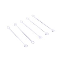 محراك بلاستيك شفاف (100) حبة