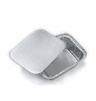 علب قصدير مربع بغطاء (25) صحن