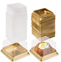 علب حلويات بلاستيك مقاس 11*11 سم (50) علبة