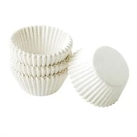 ورق كب كيك ابيض 10.5 سم (100) حبه