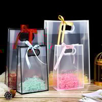 اكياس هدايا شفاف مقوى مقاس 30 (10) اكياس