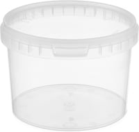 وعاء بلاستيك دائري 500 مل (10) حبات