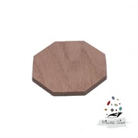 392 - كوستر خشب للسكب مضلع 10سم