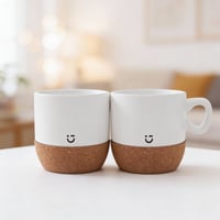 كوب سيراميك وود قرين ميني 140 مل أبيض – قطعتان
