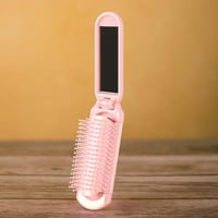 فرشاة ومرآة محمولة قابلة للطي من سلسلة الوردي اللا...