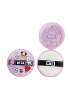 اسفنجة بودرة مخملية مع علبة تخزين من مجموعة BT21