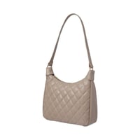 حقيبة كتف بنمط ماسي - بني