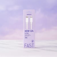 سلك شاحن سريع سيليكون نوع تايب سي الى لايتننج 1 مت...