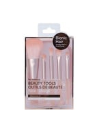 مجموعة فرش مكياج 5 قطع - وردي