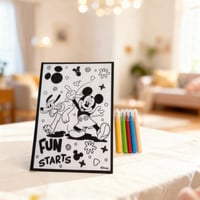لوحة رسم مع اقلام تلوين من مجموعة ديزني - ميكي