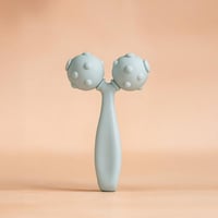 أداة تدليك الجسم بكرة مزدوجة الكرات - ازرق