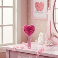 مشط شعر بنمط قلب من سلسلة بينك بيري