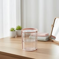 منظم مكياج دوار بطبقتين - بينك