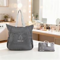 حقيبة يد قابلة للطي من سلسلة ميني سو - رمادي