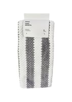 منشفة مخططة من الصوف المرجاني - رمادي