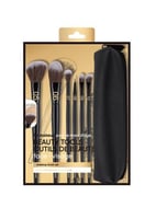 مجموعة فرش المكياج مع حقيبة تخزين من سلسلة بلاك جو...