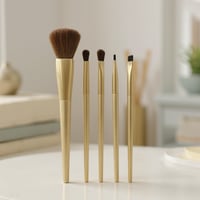 طقم فرش مكياج من سلسلة قولدن - 5 قطع