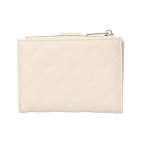 محفظة نسائية قصيرة مبطنة بنقشة الماس وقفل - بيج -...