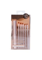 مجموعة فرش مكياج للعين محمولة مع حامل 5 قطع - وردي