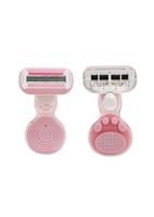 موس حلاقة نسائي بأربع شفرات مع حافظة