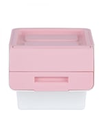 صندوق تخزين صغير بفتحة واسعة - وردي - 11x10cm