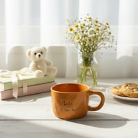 كوب سيراميك بمقبض 250مل - برتقالي