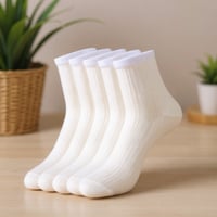 جوارب نسائية - 5 أزواج - ابيض